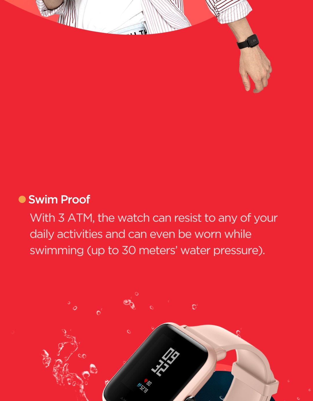 Silica Gel Waterproof Smartwatch